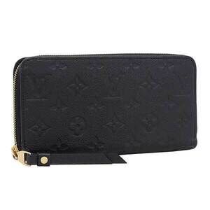 Louis Vuitton Monogram Empreinte Zippy Wallet Long Noir Black LV